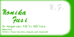 monika fusi business card